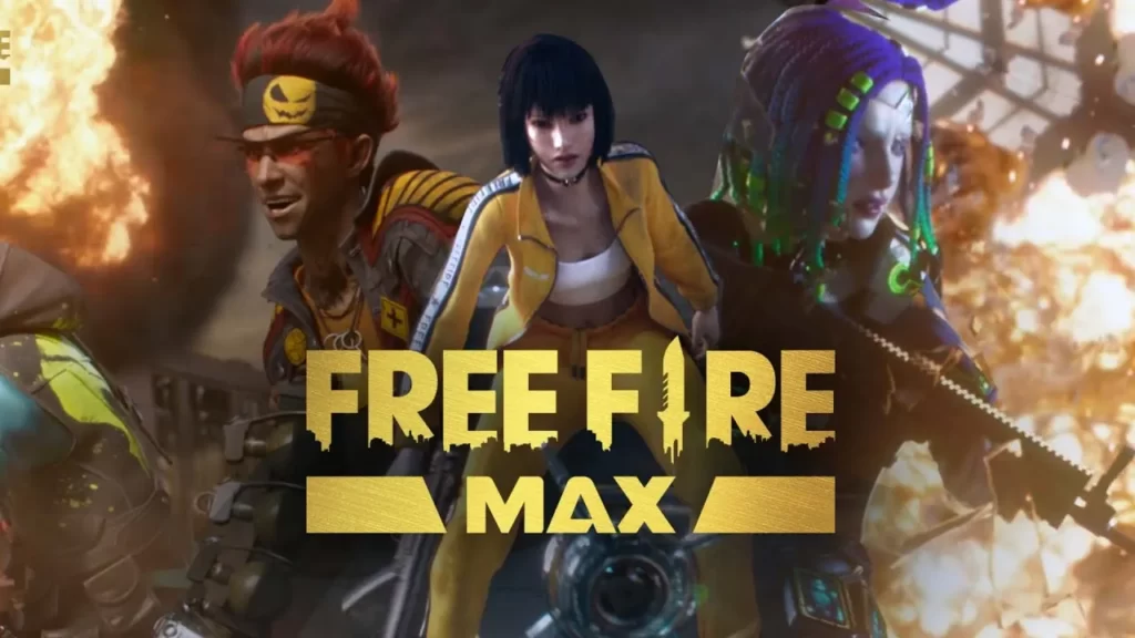 free fire max (three free fire characters)