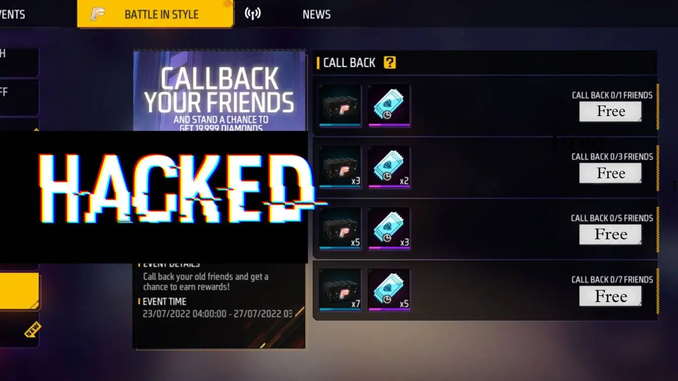free fire call back event hack