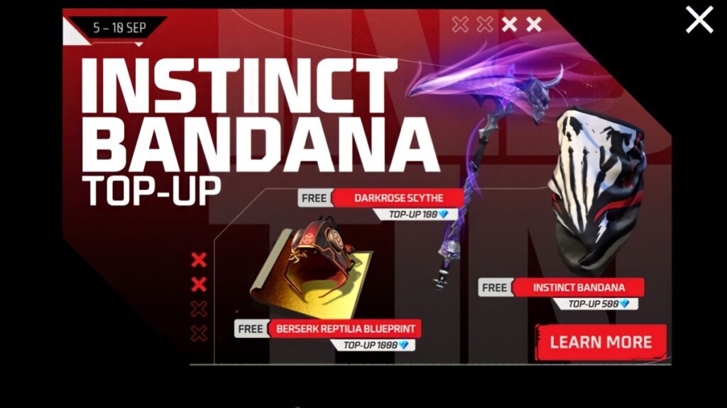 Instinct Bandana Top Up Event