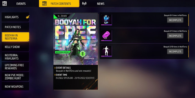free fire new event