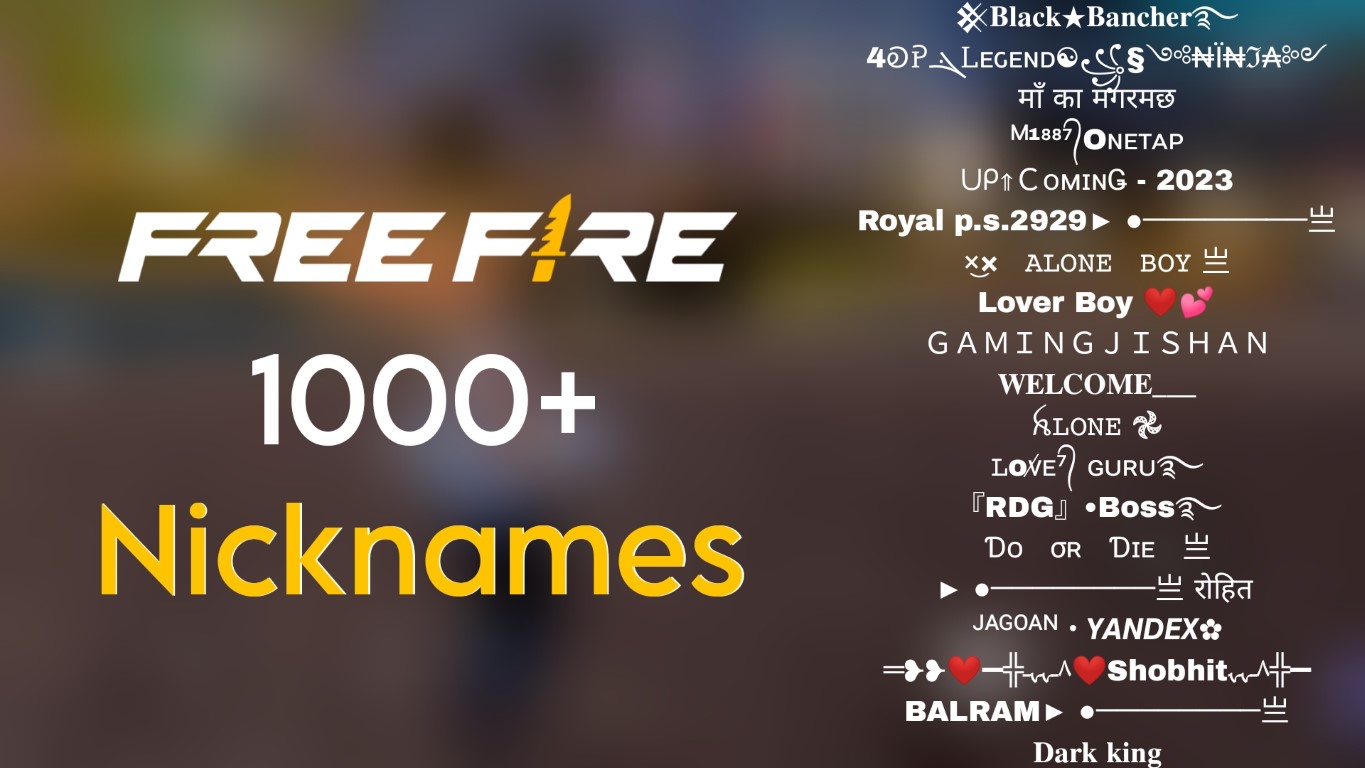 Stylish Name For Free Fire 2023 FF News