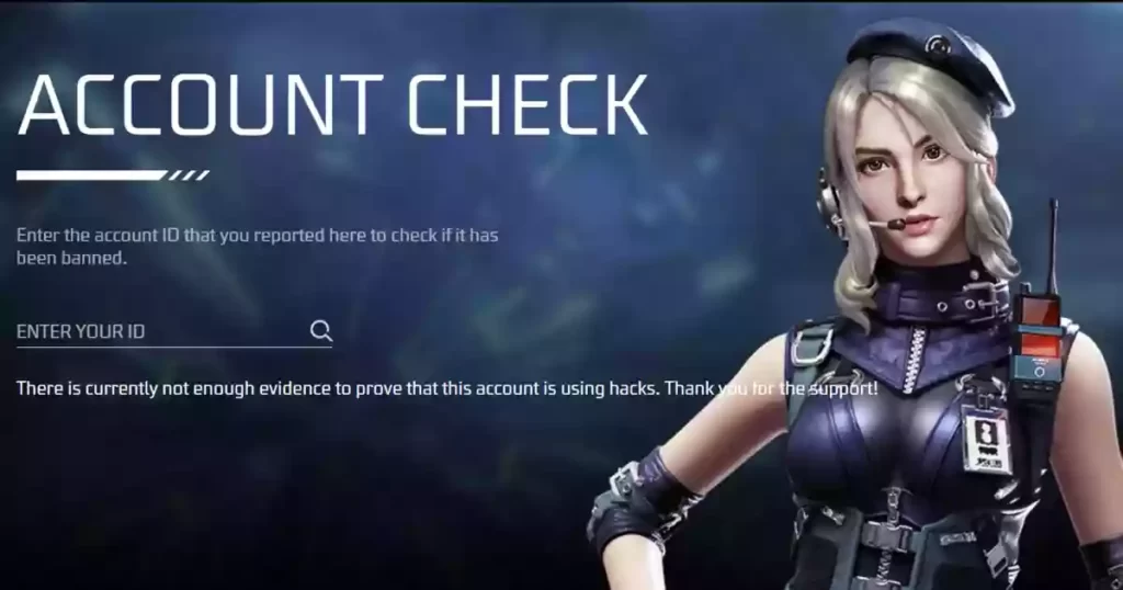 free fire id check support 