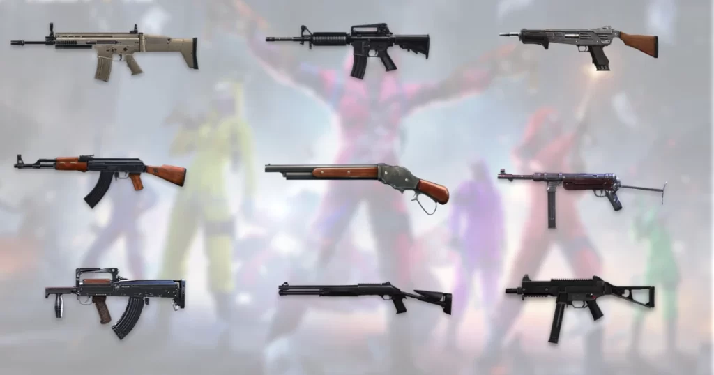 Most Used Guns In Free Fire 