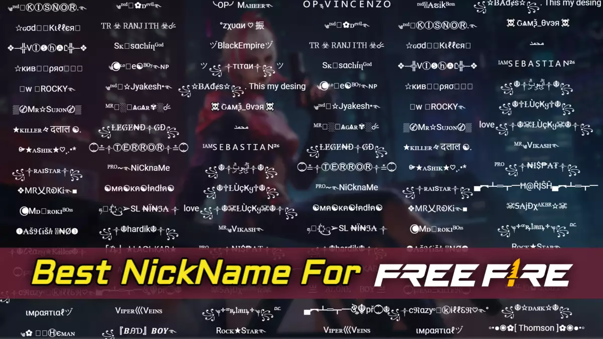 best nickname for free fire